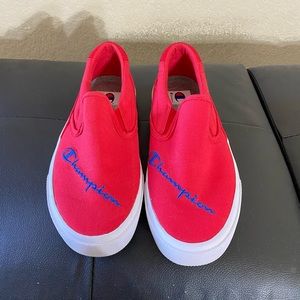 Mens Champion Red slip on casual shoes